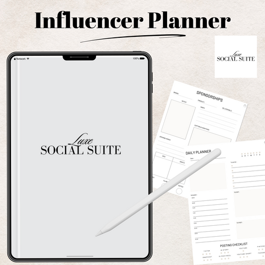 Influencer, UGC, Social Media Digital Planner | For Ipads